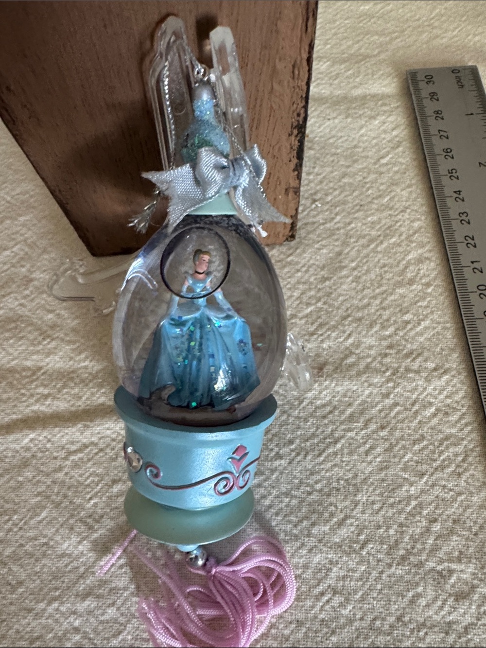 Blue Princess Glass Ornament Home Accent